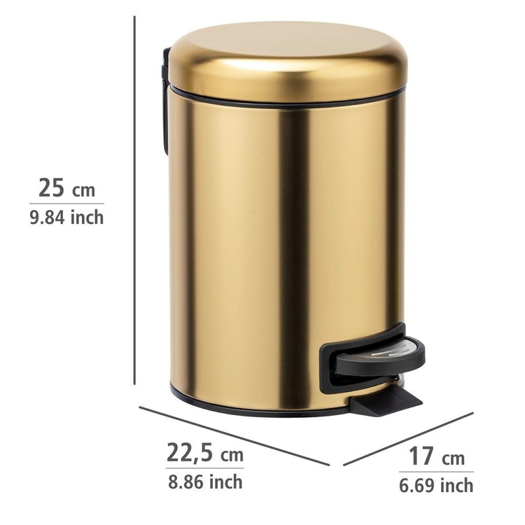 Papperskorg / Pedalhink, 3 L, LEMAN