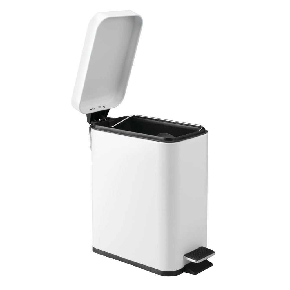 Papperskorg / Pedalhink, SLIM PEDAL BIN, 16 x 25 cm x H 30 cm, Vit