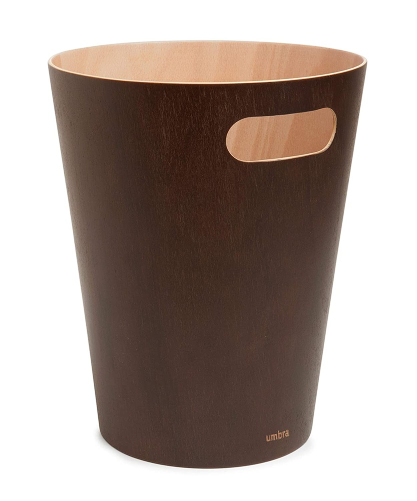 Papperskorg i trä, 7,5 L WOODROW, Ø 23 x H 28 cm, Umbra