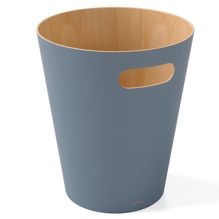 Papperskorg i trä, 7,5 L WOODROW, Ø 23 x H 28 cm. Umbra