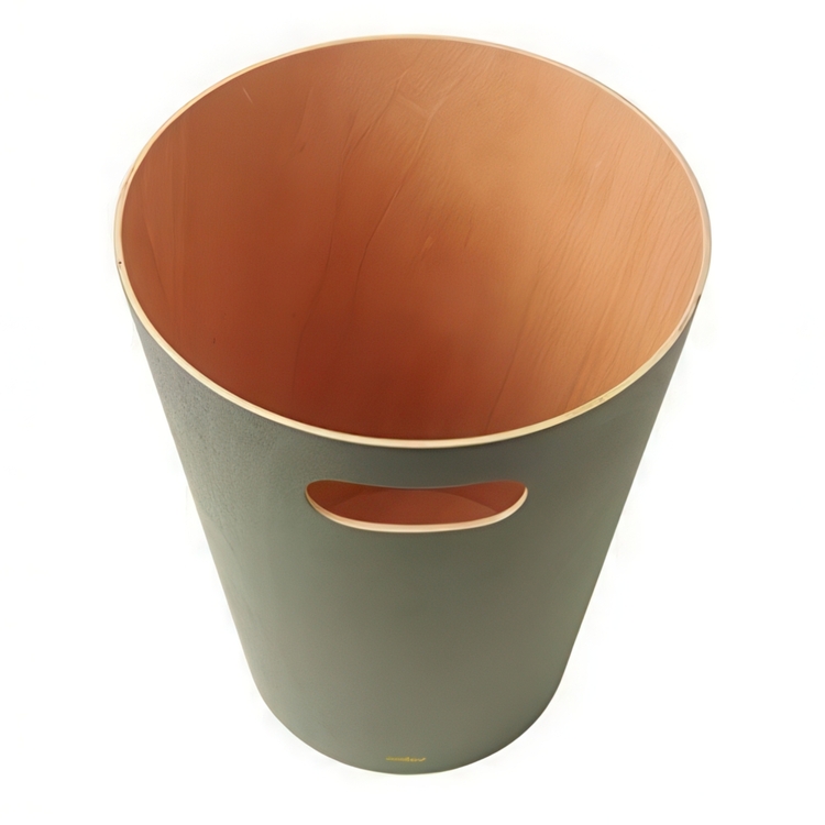 Papperskorg i trä,7,5 L WOODROW, Ø 23 x H 28 cm, Umbra