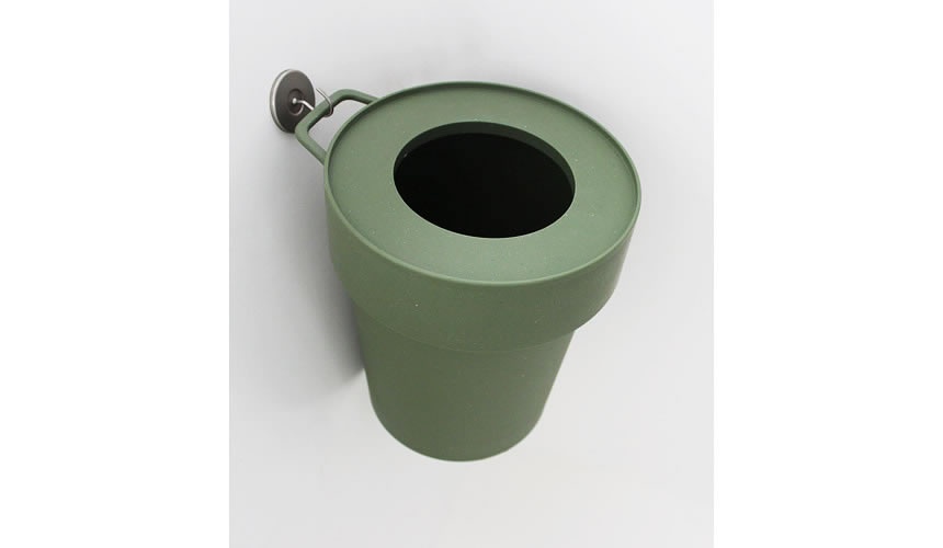 Papperskorg med lock och krok, TAPTRASH SMALL, 5L, Blågrå