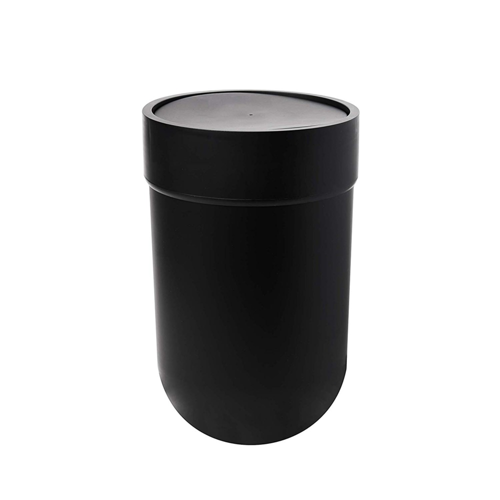 Papperskorg med vipplock 6L, Umbra, Svart