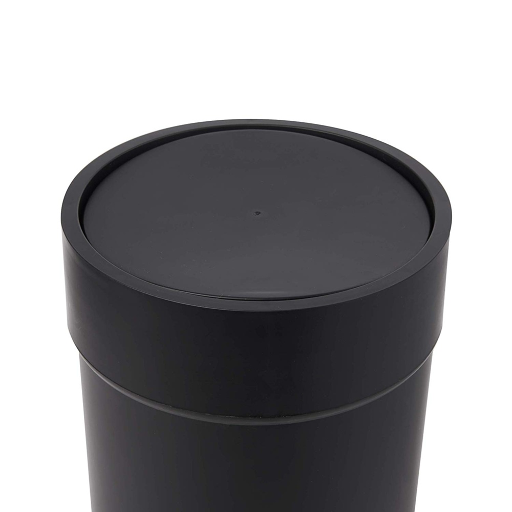 Papperskorg med vipplock 6L, Umbra, Svart