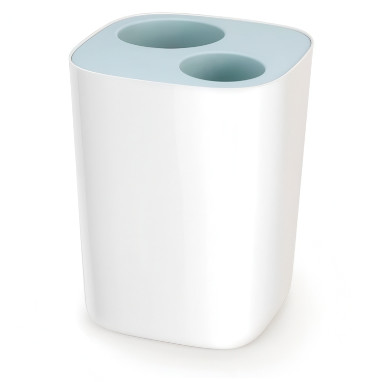 Papperskorg, 2-delad, SPLIT WASTE, 8 Liter, Joseph Joseph, Vit / Blå