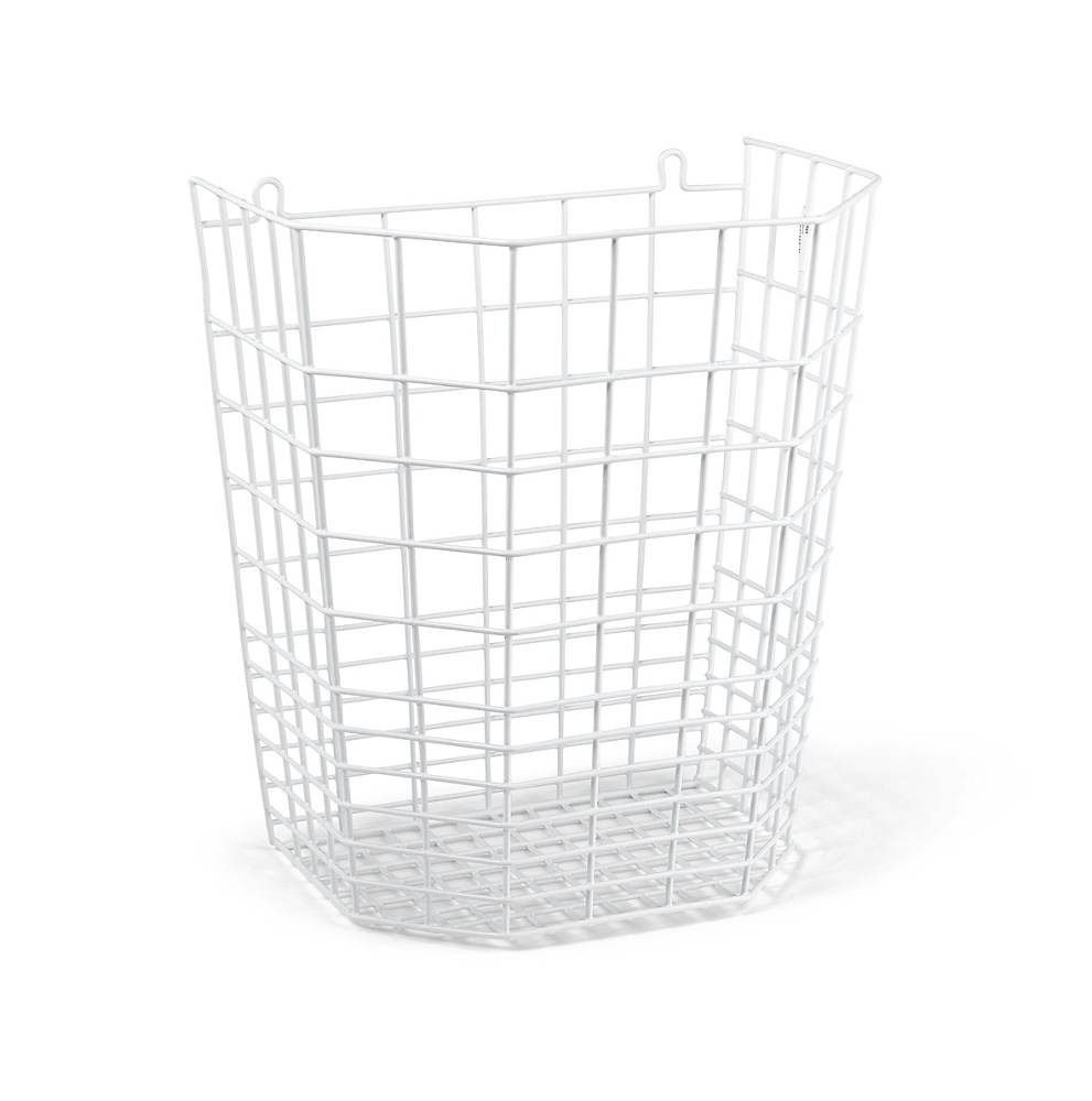 Papperskorg, vägghängd. Metall, CLASSIC WIRE BASKET, 30 x 23 x H 35 cm, Vit