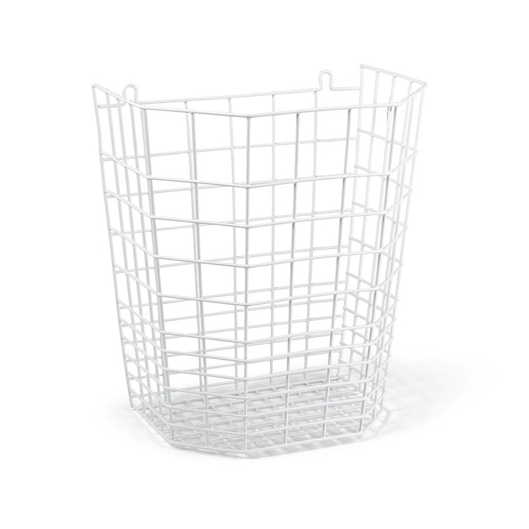 Papperskorg, vägghängd. Metall, CLASSIC WIRE BASKET, 30 x 23 x H 35 cm, Vit