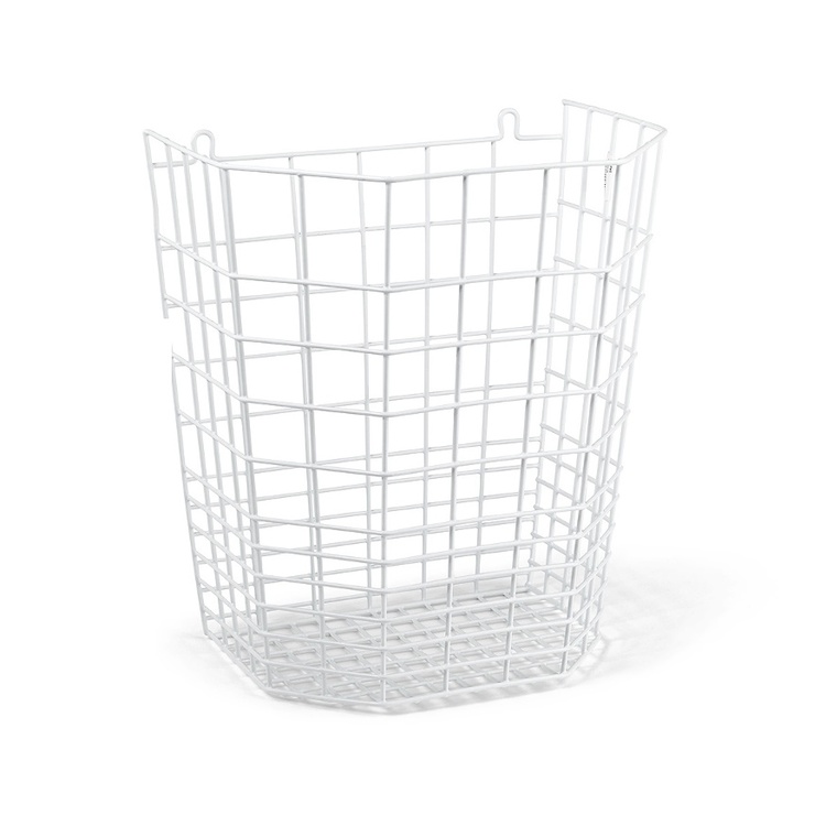 Papperskorg, vägghängd. Metall, CLASSIC WIRE BASKET, 30 x 23 x H 35 cm, Vit