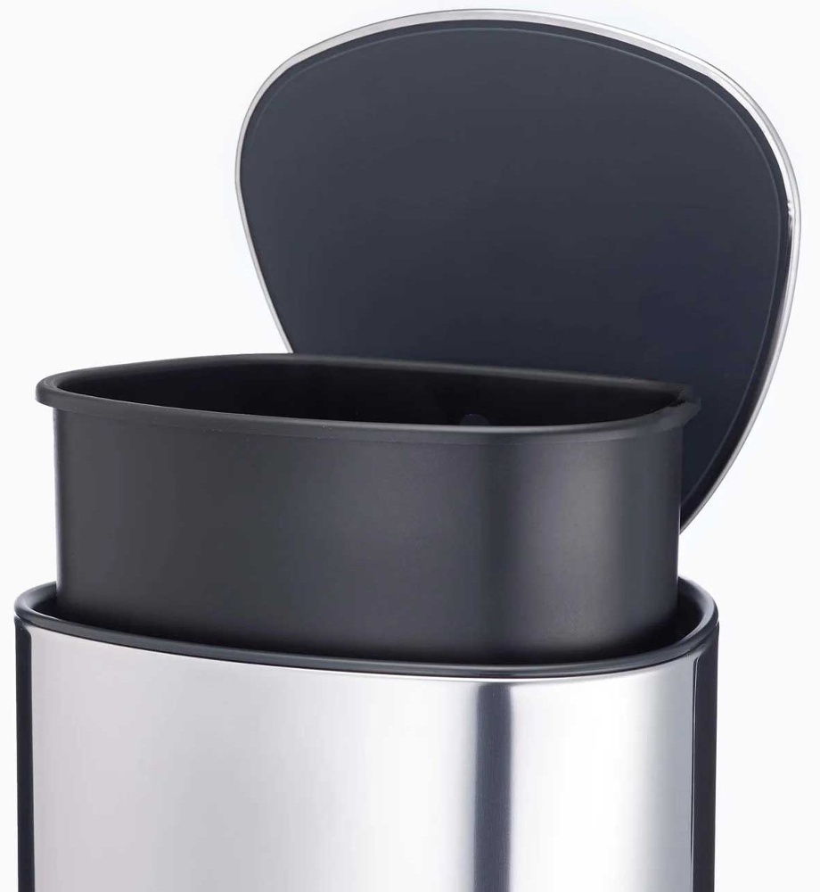 Pedalhink för hörn, 5 L, EASY-STORE LUXE PEDAL BIN, Joseph Joseph, Silver