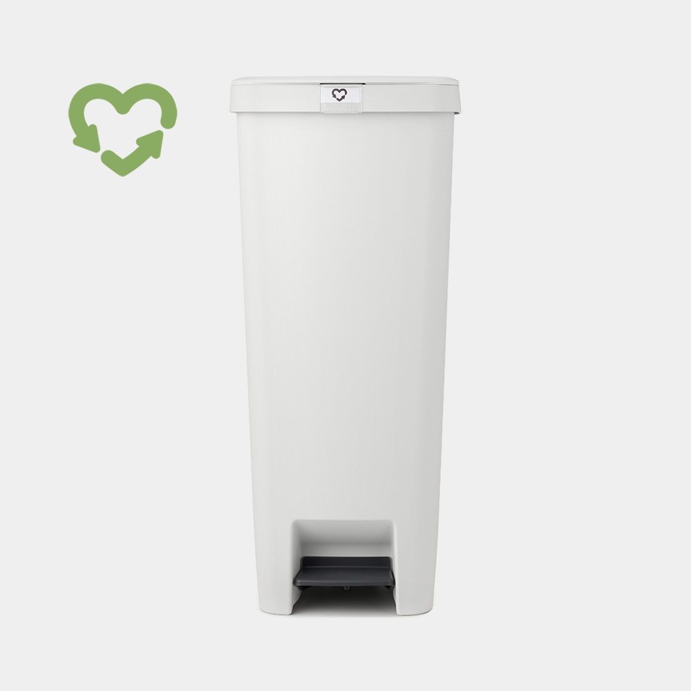 Pedalhink, Hög och smal, 40 L, BRABANTIA SETUP, 35,2 x 28 x H 66,6 cm, Ljusgrå