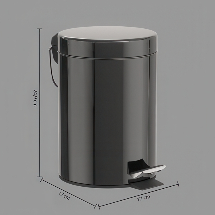 Pedalhink, 3 L, POUBELLE RONDE MINI, Ø 17 x H 24,9 cm