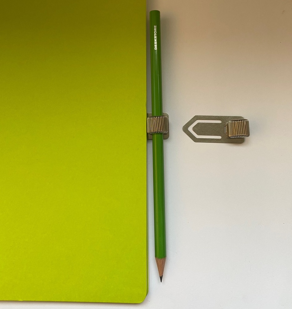 Pennhållare i metall, NOTE PAD CLIP, silver