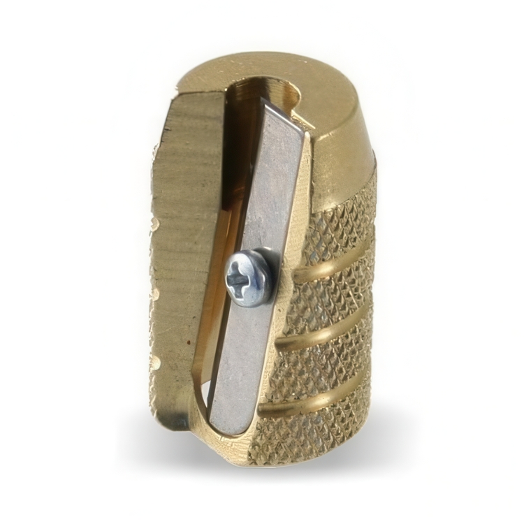 Pennvässare i metall, liten, M+R, SINGLE, Mässing