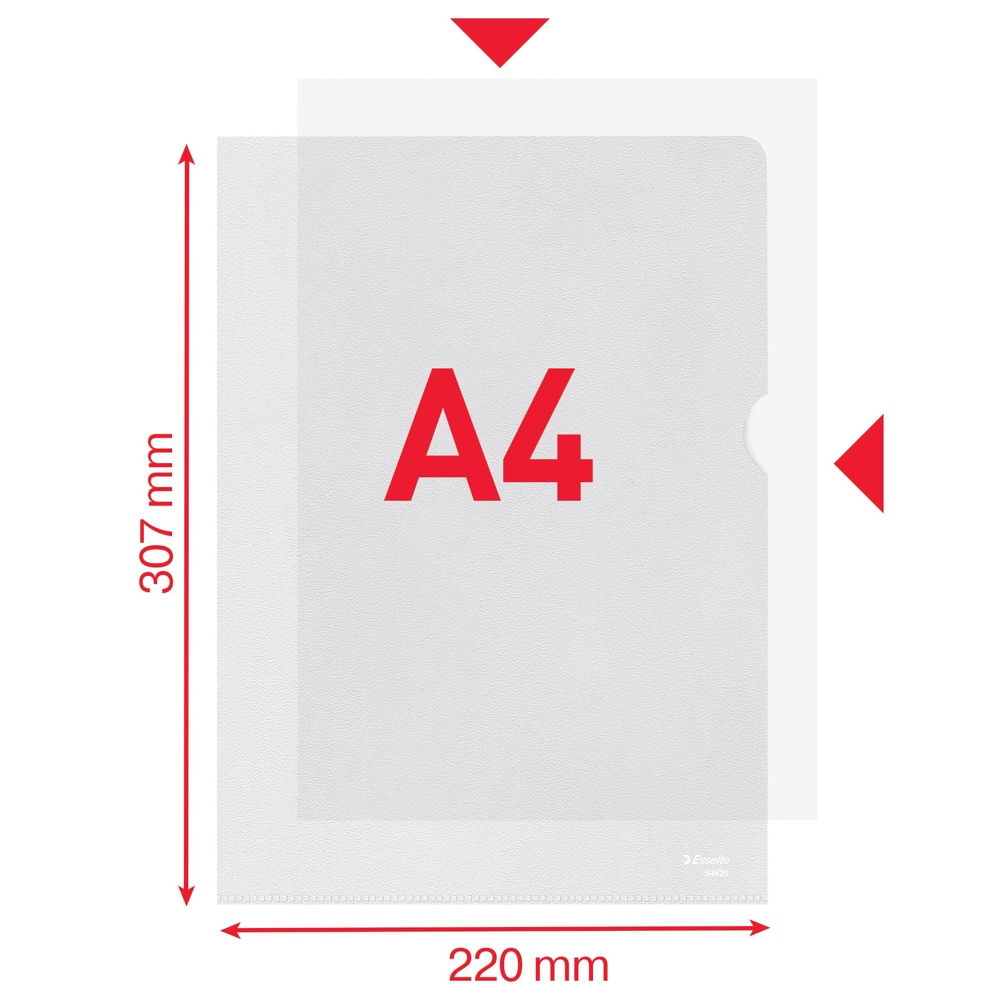 Plastmappar för A4 papper, 10 st, QUALITY FOLDERS, Klara