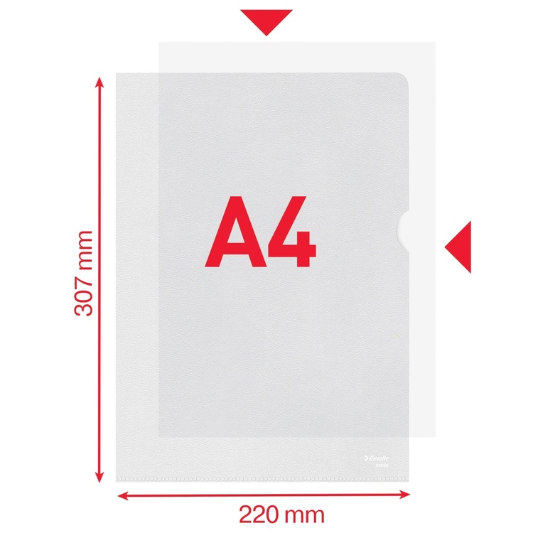 Plastmappar för A4 papper, 10 st, QUALITY FOLDERS, Klara