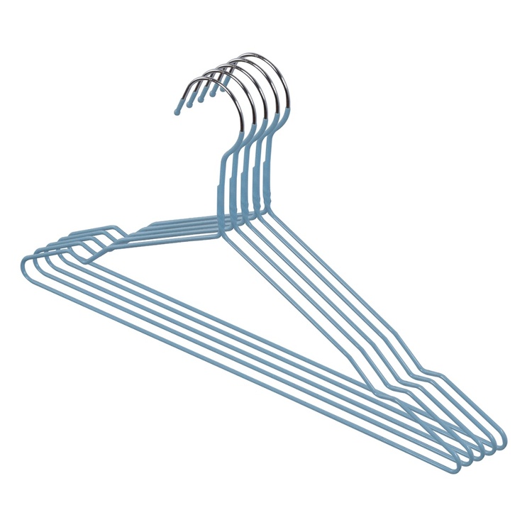 Platsbesparande galgar, anti slip, 5 st, AZZURRO, Ljusblå