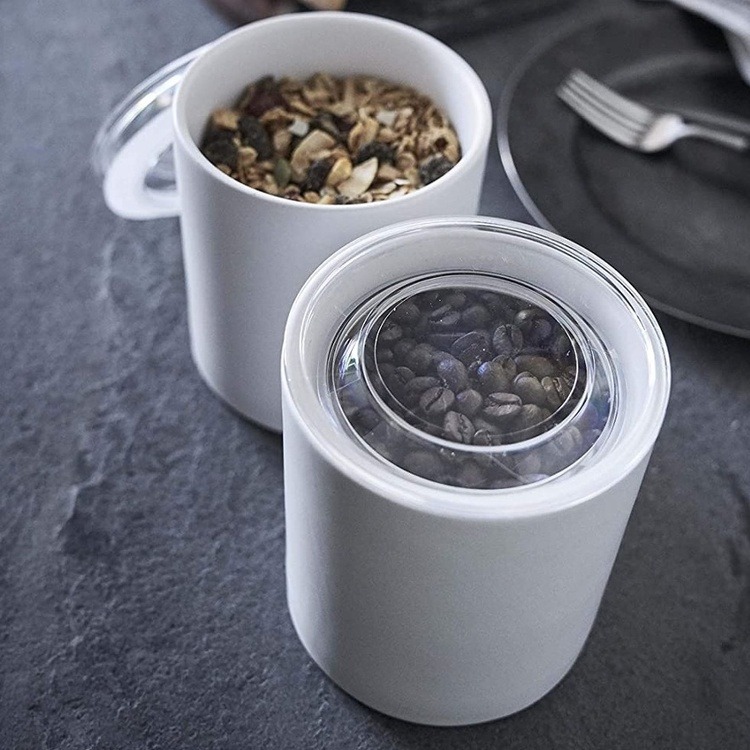 Porslinsburk med lock, YAMAZAKI TOWER LARGE CANISTER, Ø 10,5 x H 12 cm