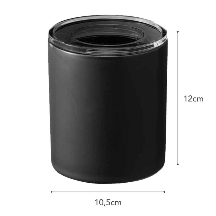 Porslinsburk med lock, YAMAZAKI TOWER LARGE CANISTER, Ø 10,5 x H 12 cm