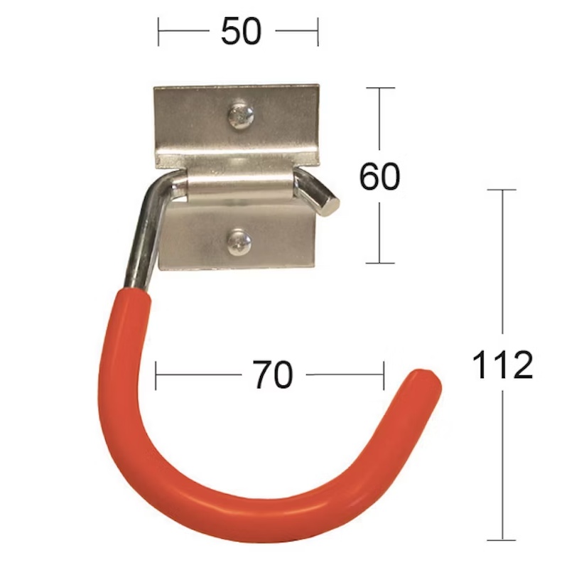 Redskapskrok / Cykelkrok, HABO BIKE HOOK, Röd
