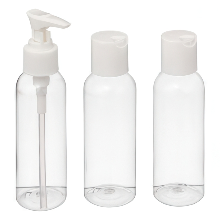Resekit med 3 mini-flaskor, 100 ml, FLACON DE VOYAGE, Ø 4 x H13 cm, Klar