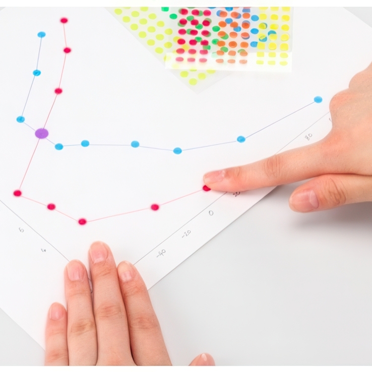 Runda Washi Stickers, Ø 20 mm, STALOGY, Gula