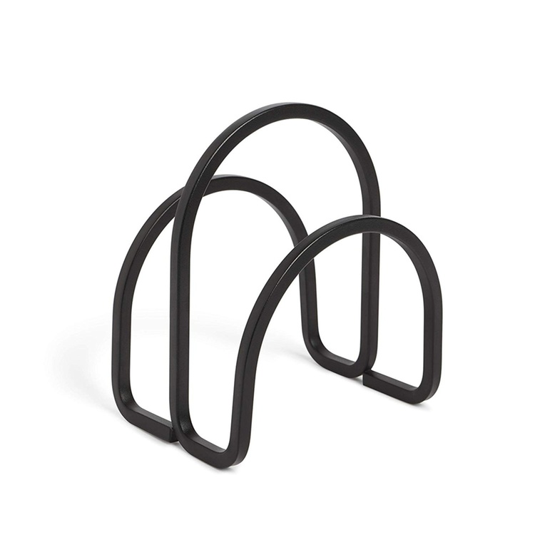 Servetthållare i metall, SQUIRE, Umbra, Svart