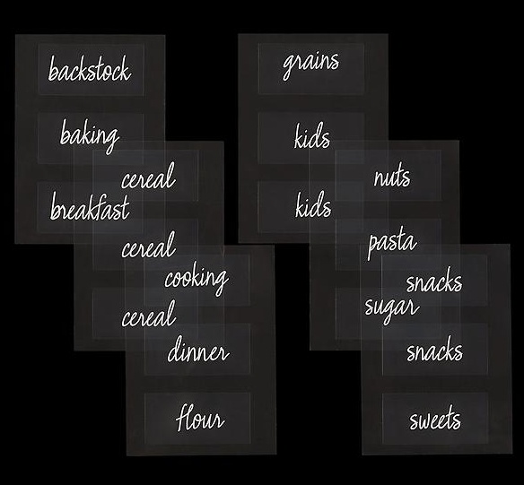 Självhäftande Etiketter, Förtryckta, 18 stycken, THE HOME EDIT PANTRY LABELS, Klara