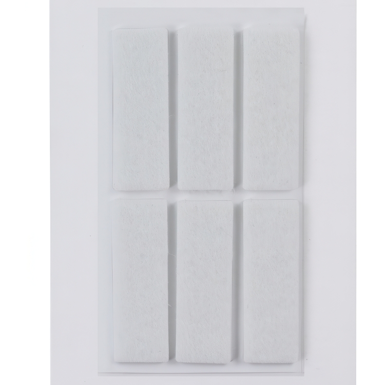 Självhäftande Filttassar, 6 st, PROTECTIV FELTPADS, 4,5 x1,5 cm, Vita