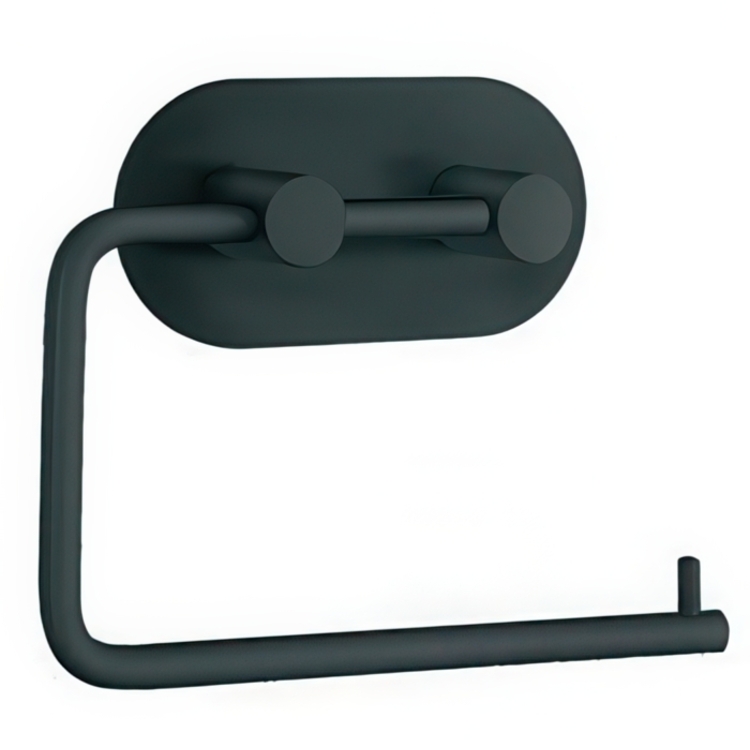 Självhäftande hållare för toalettpapper, Rund, BESLAGSBODEN, Svart