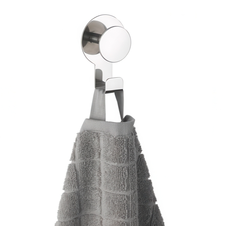 Självhäftande krok i metall, BLANDAS DUBBELKROK, 5 x H 7,5 cm