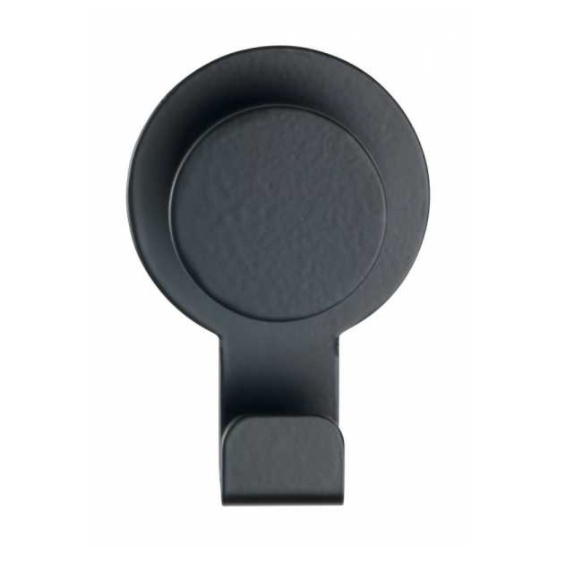 Självhäftande krok i metall, BLANDAS DUBBELKROK, 5 x H 7,5 cm, Svart