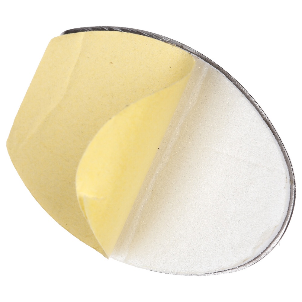 Självhäftande krokar i metall, 3 st, OVAL LARGE, 3,5 x 2 x H 5 cm, Matt Rostfritt stål
