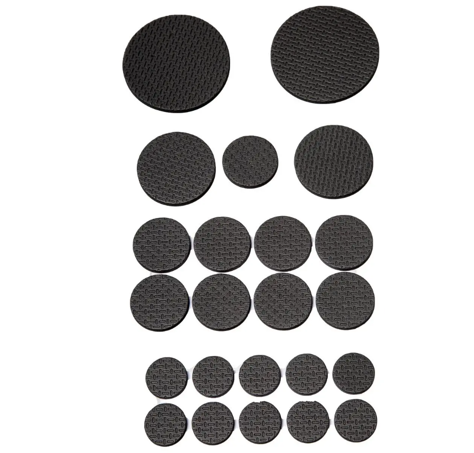 Självhäftande Möbeltassar, 50 st, BIG PACK FURNITURE PADS, Svarta