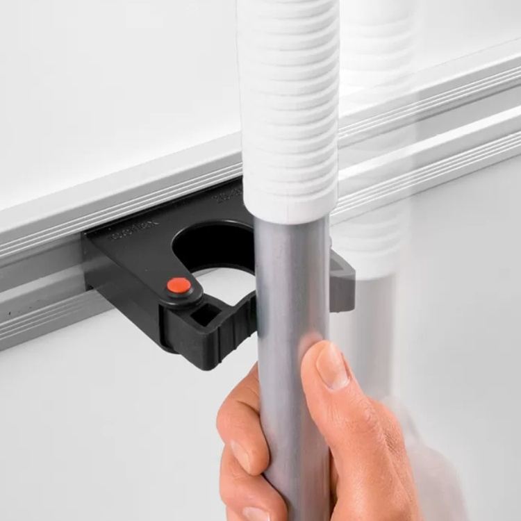 Skena med 3 redskapshållare, TOOLFLEX, 50 cm, Aluminium / Svart