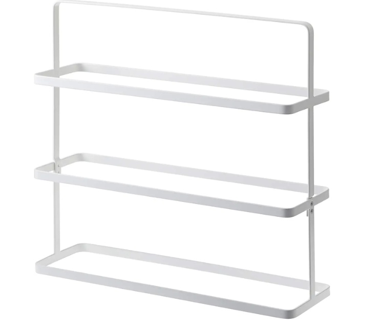 Skohylla , smalt och flyttbart, Metall, TOWER WIDE, 50 x 14 x H 45,5 cm, Yamazaki, Vit