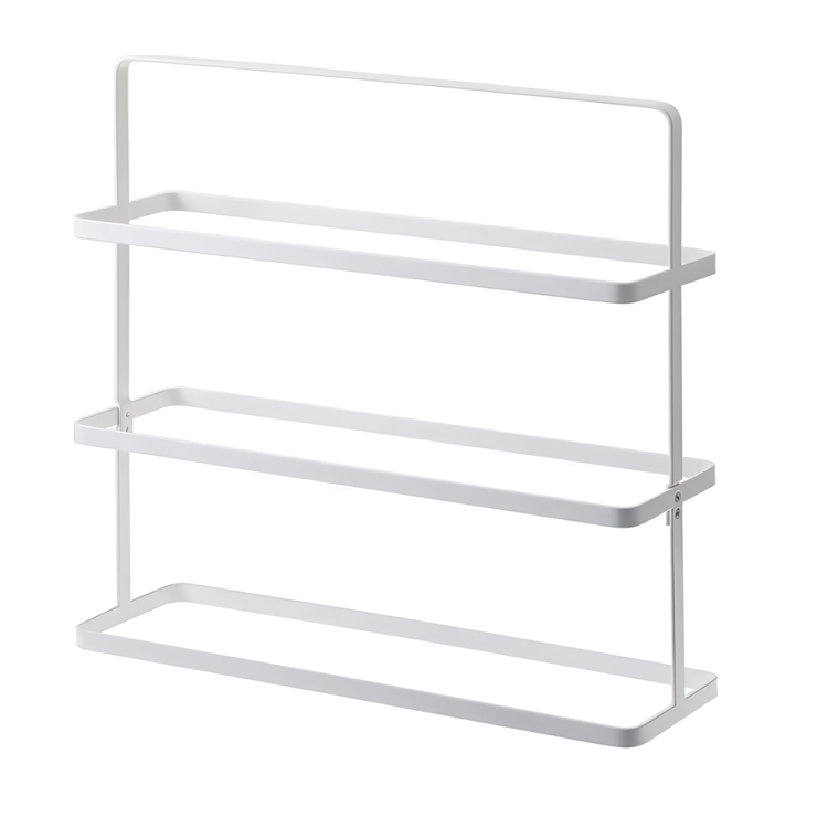 Skohylla , smalt och flyttbart, Metall, TOWER WIDE, 50 x 14 x H 45,5 cm, Yamazaki, Vit