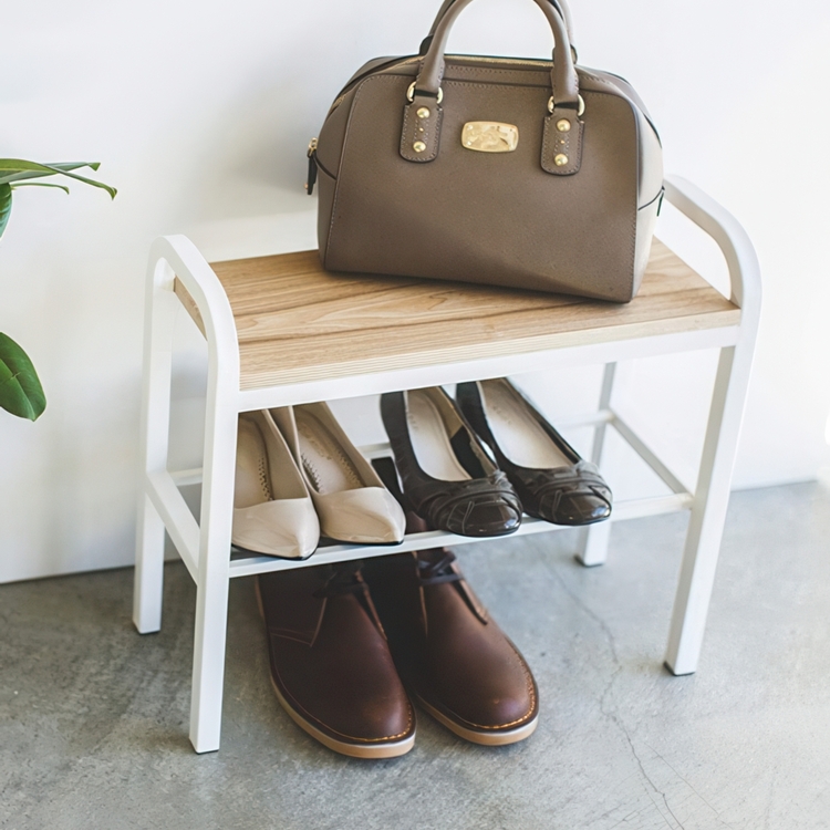Skoställ / Pall, TOWER BENCH SHOE RACK, 48 x 19 x H 46 cm, Yamazaki, V