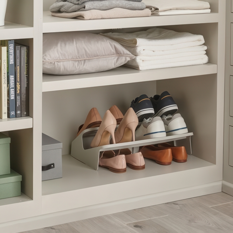 Skoställ för 6 par skor, Spar plats, LARGE SHOE-IN RACK, Joseph Joseph, Ljusgrå