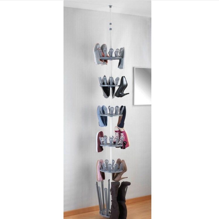 Skoställ på höjden, Skosnurra, TELESCOPIC BOOT TREE, Ø 30 x H 100 -300 cm