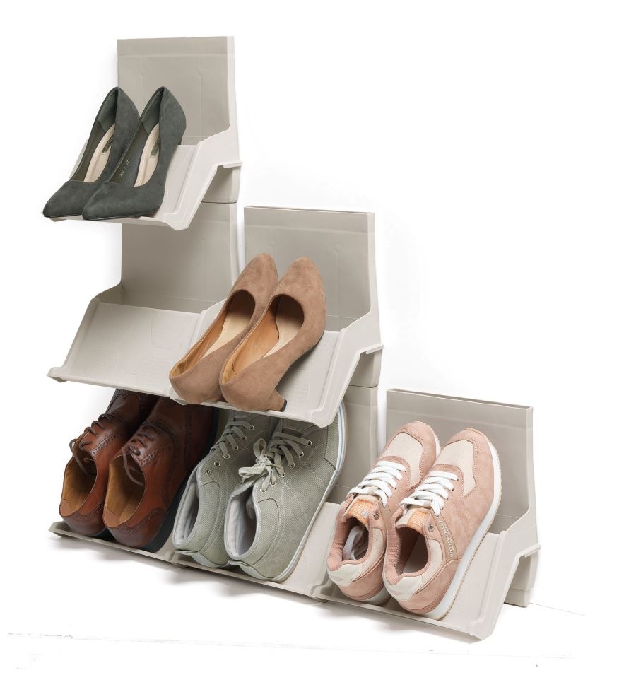 Skoställ, Modulärt, SLID SHOE ORGANIZER, 25 x 17,5 x H 27 cm, Sand