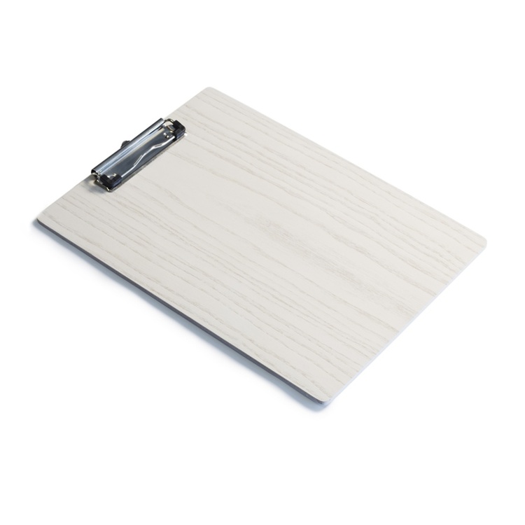 Skrivplatta / Menyplatta i trä, A4, Extra kraftig, DESKSTORE, White Wash