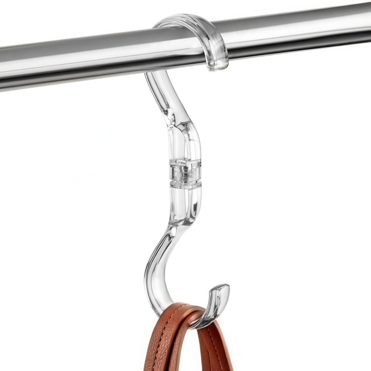 S-Krok, THE HOME EDIT SWIVEL HOOK, H 19 cm, Klar