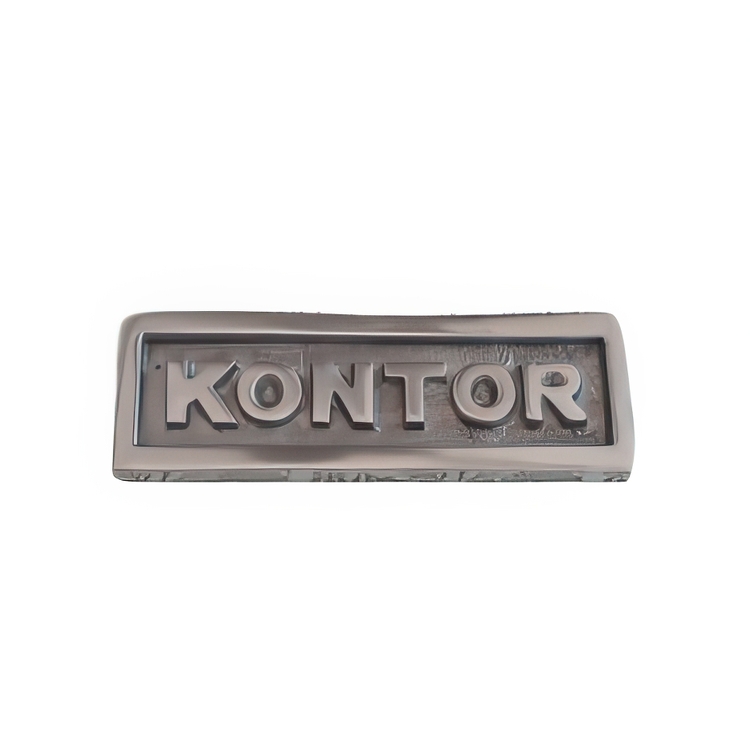 Skylt med ram, KONTOR, 10 x H 3,5 cm, Exmez, Sandgjuten aluminium