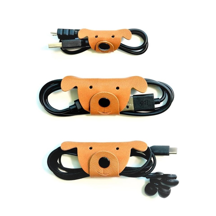 Sladdhållare, Hund, 3 st, DOG CABLE TIES, Kikkerland, Natur