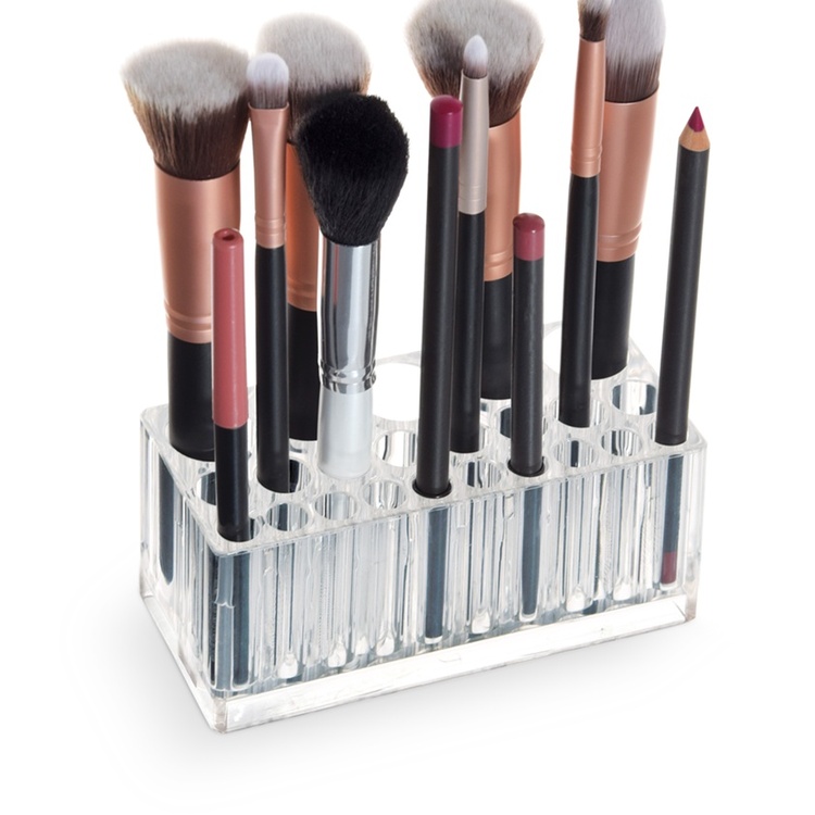 Sminkställ för penslar, 23 fack, MAKE UP ORGANIZER, 13  x 5,7 x H 5,5
