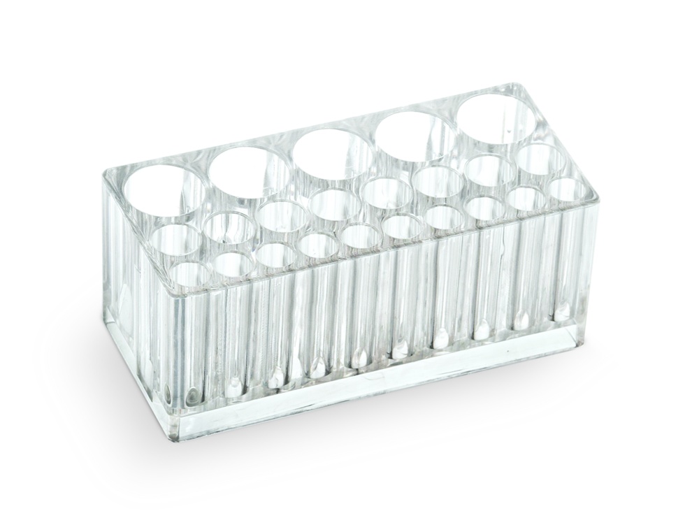 Sminkställ för penslar, 23 fack, MAKE UP ORGANIZER, 13 x 5,7 x H 5,5 cm, Klar