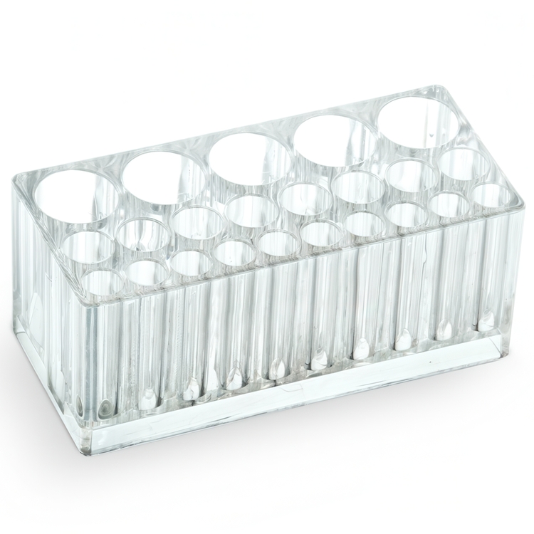 Sminkställ för penslar, 23 fack, MAKE UP ORGANIZER, 13 x 5,7 x H 5,5 cm, Klar