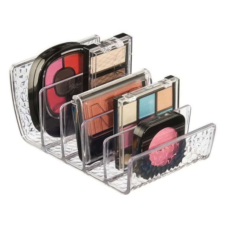 Sminkställ för puder och ögonskuggor, RAIN COSMETIC PALETTE, 10 x 15 x H 7,6 cm, Transparent