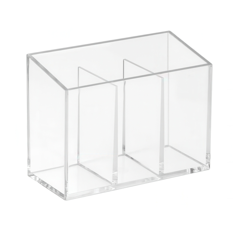 Sminkställ med 3 fack, COUNTER TOP ORGANISER, Transparent