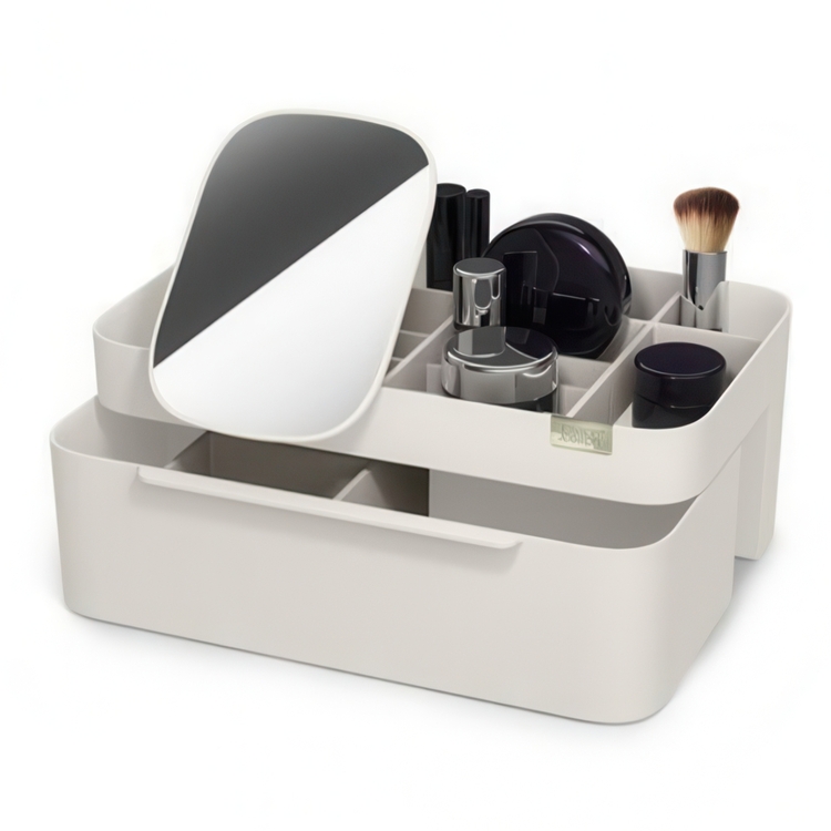 Sminkställ med låda och spegel, VIVA LARGE COSMETIC ORGANISER, Joseph Joseph, Benvit